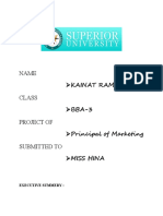 Name Class Project of Submitted To : Kainat Ramzan BBA-3 Principal of Marketing Miss Hina