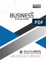 Business A Level Revision Notes Series A PDF