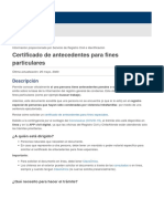 Certificado de Antecedentes para Fines Particulares PDF
