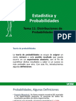 Tema 11.1 - Distribuciones Prob - Ucsm PDF