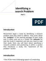 Identifying A Research Problem Part 1