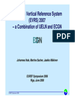 European Vertical Reference System (EVRS) 2007 - A Combination of UELN and ECGN