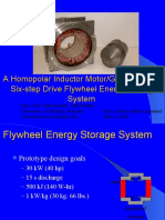 A Homopolar Inductor Motor/Generator and Six-Step Drive Flywheel Energy Storage System