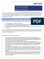 Lecture Notes - Market Mix Modeling PDF