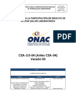 1-CEA-3.0-04 V3. 2019-02-06 Política Participación en Ensayos de Aptitud (EA) en Laboratorios