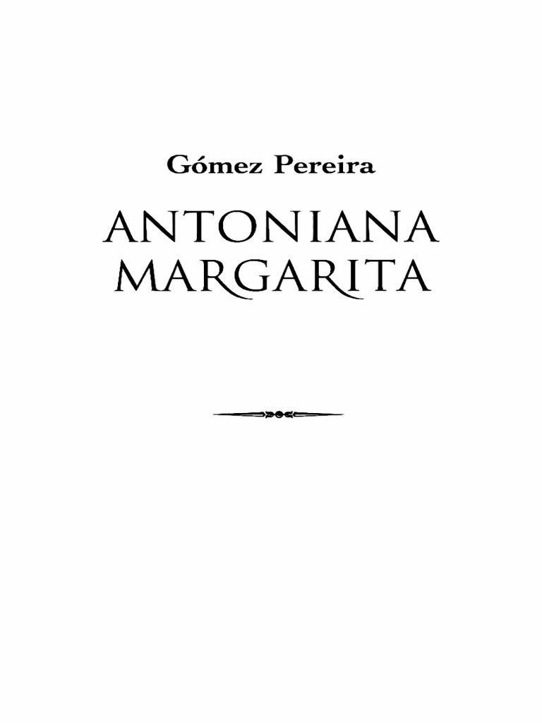 Antoniana. Margarita - Gómez Pereira PDF, PDF, René Descartes