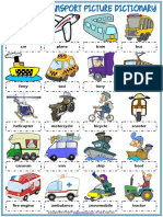 Means of Transport Vocabulary Esl Picture Dictionary Worksheet For Kids