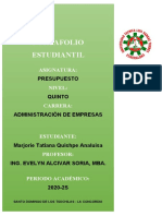 MARJORIE QUISHPE ANALUISA - PortafolioIndividual - Presupuesto