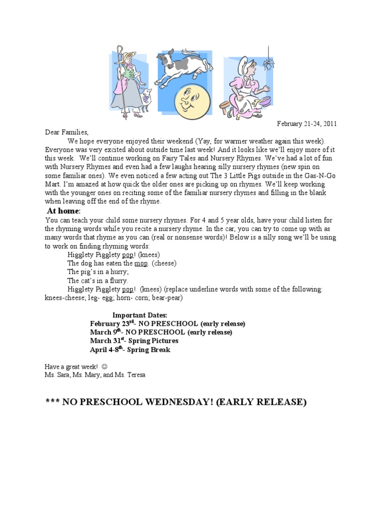 Nursery Rhymes2 | PDF | Preschool | Cognition