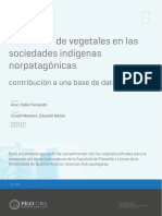 Uso de Vegetales en Sociedades Indígenas de La Patagonia