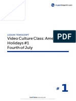 Video Culture Class: American Holidays #1 Fourth of July: Lesson Transcript