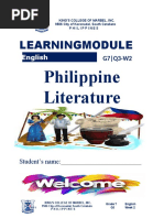 Learningmodule: Philippine Literature