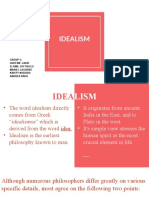 Idealism: Group 4: Queenie Cadiz Elaine Joy Dales Mariel Lagarde Kristy Nodado Andrea Pada