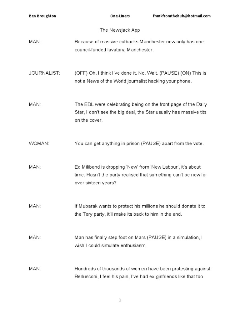 Satirical News Commentary Highlights | PDF