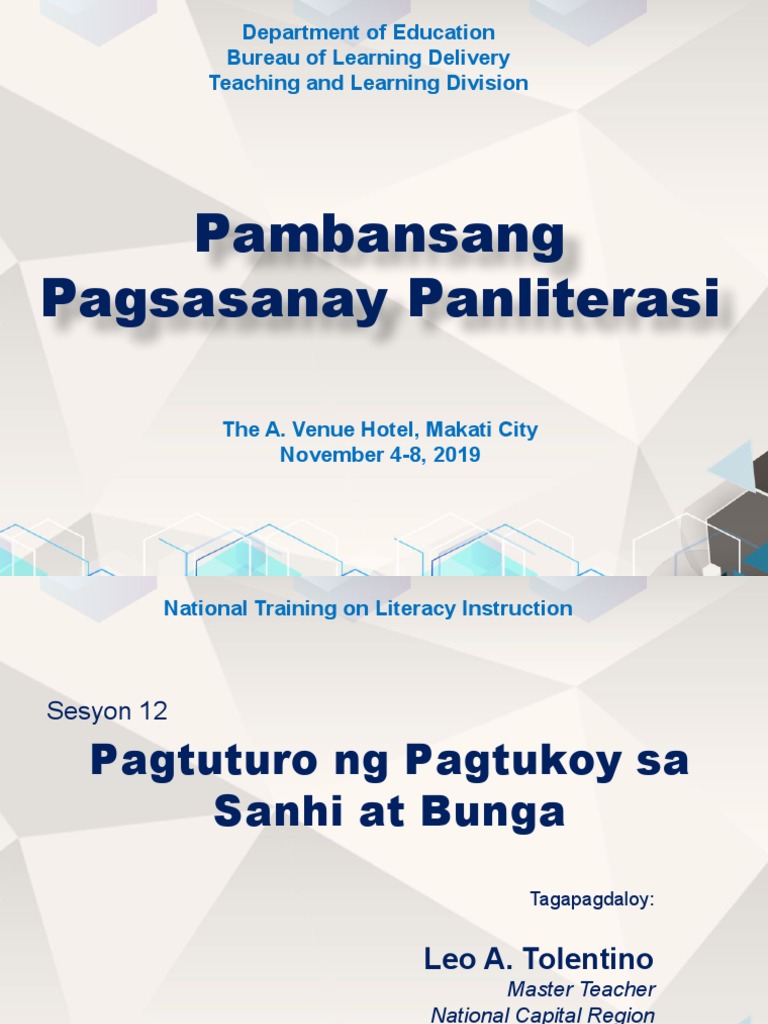 Sesyon 12 Pagtuturo Ng Sanhi At Bunga Pdf Theology Deities