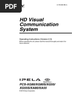 HD Visual Communication System: PCS-XG80/XG80S/XG55/ XG55S/XA80/XA55