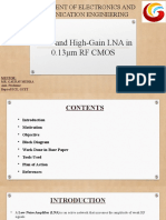 Department of Electronics and Communication Engineering: A K-Band High-Gain LNA in 0.13 M RF CMOS