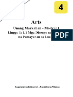 Art4 - q1 - Mod1 - 1.1 - Disenyo Sa Kultural Na Pamayanan NG Luzon - FINAL