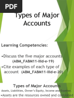 Types of Major Accounts