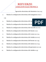 CONFIGURACIÓN ELECTRÓNICA Refuerzo