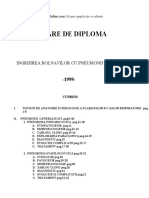 Lucrare de Diploma - Ingrijirea Bolnavilor Cu Pneumonii Bacte