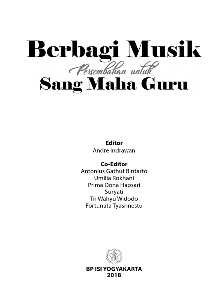 Berbagi Musik Persembahan Untuk Sang Maha Guru Pdf