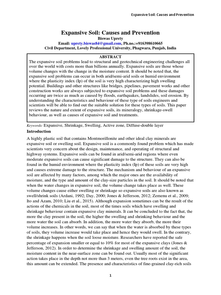 Expansive Soil-Causes and Treatments | PDF | Deep Foundation | Soil