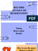 Taking Reservation Details