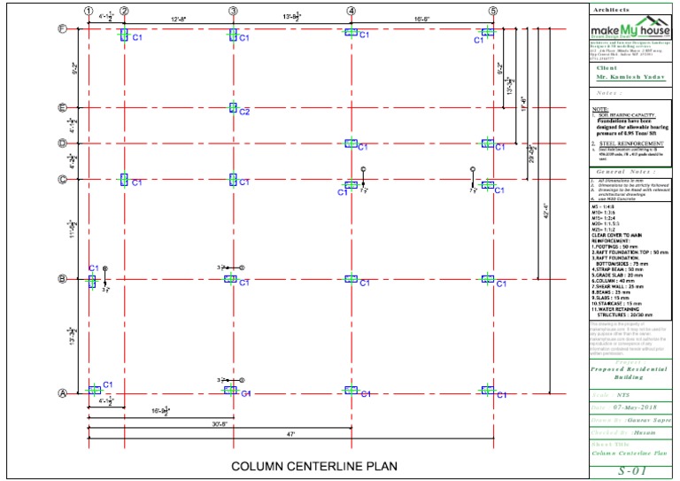 Column Centerline Plan Pdf
