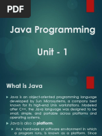 Java Unit - 1 - Part - 1