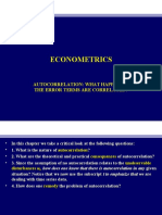 Econometrics: Autocorrelation: What Happens If The Error Terms Are Correlated?