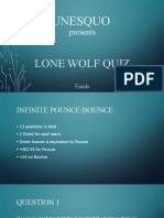Lone Wolf Finals