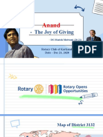 Anand: - The Joy of Giving