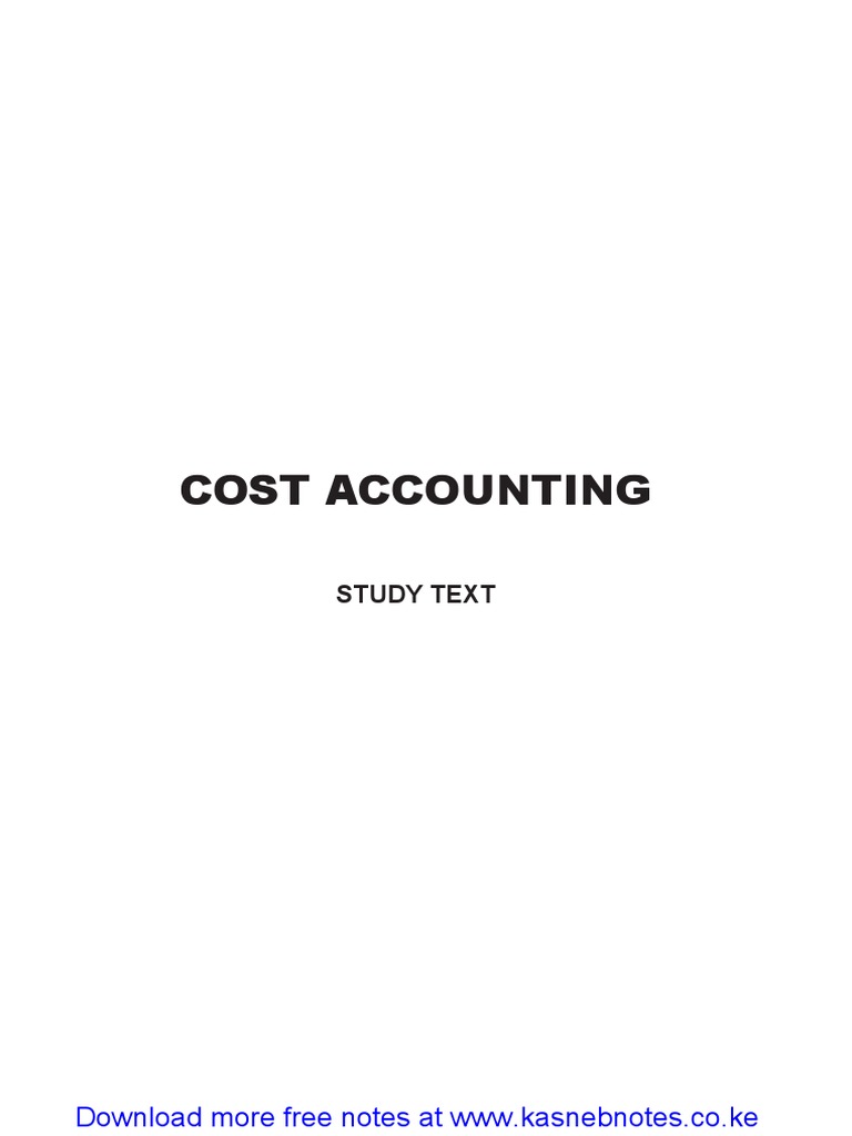 Management Accounting Strathmore University Notes and Revision Kit PDF ...