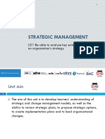 Strategic Management: LO1 Be Able To Analyse Key External Influences On An Organisation's Strategy