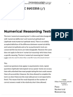 Numerical Reasoning Tests Available To Download