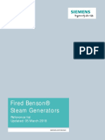 Fired Benson® Steam Generators: Reference List Updated: 05 March 2018