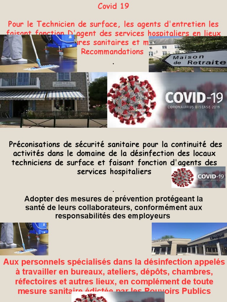Cv Technicienne De Surface En Milieu Hospitalier Formation Covid Techniciens de Surface, FFASH + Tronc Commun | PDF |  Sécurité | Santé et sécurité au travail