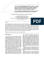 Penatalaksanaan Mouth Preparation Pada Anak Dengan Kelainan Jantung Bawaan Tipe Atrial Septal Defect Di Bawah Anestesi Umum