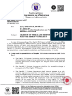 OUA Memo - 01007 - Division of Tasks and Responsibilities For The DepEd TV Project - 2021 - 01 - 05 PDF