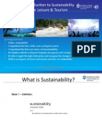 Introduction To Sustainability For Leisure & Tourism: Learning Outcomes
