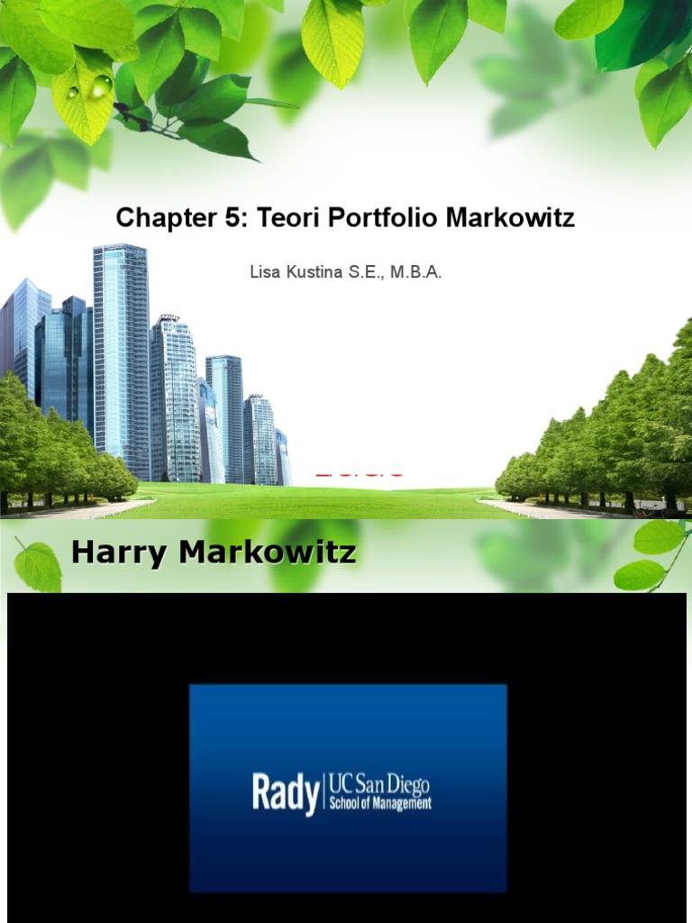 Teori Portfolio Markowitz: Diversifikasi Efisien | PDF