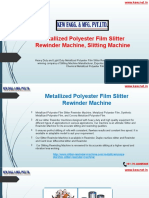 Metallized Polyester Film Slitter Rewinder Machine, Slitting