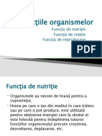 Funcţiile organismelor_functii nutritie
