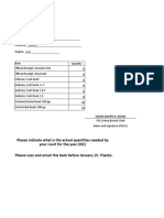 Please Indicate What Is The Actual Quantities Needed by Your Court For The Year 2021