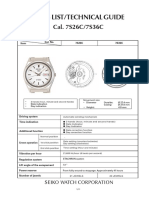 Parts List/ Technical Guide: Cal. 7S26C/7S36C