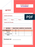 Examen Mensual Diciembre