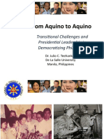 From Aquino To Aquino: Transitional Challenges and Presidential Leadership in Democratizing Philippines