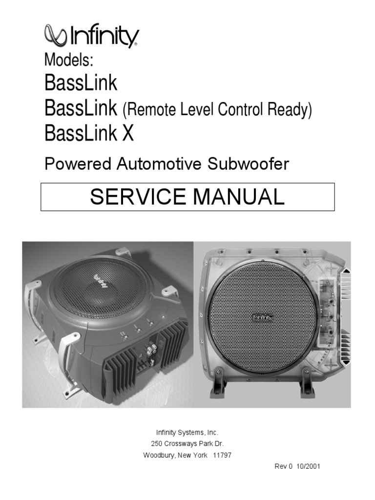 Infinity BassLink Subwoofer Manual | PDF | Loudspeaker | Signal To ...