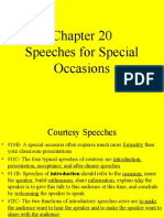 Speeches For Special Occasions